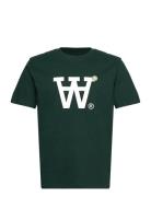 Double A By Wood Wood Wwace Big Logo & Badge T-Shirt Grön