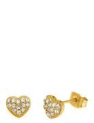 Bud To Rose Dawn Crystal Earring Clear/Gold Guld