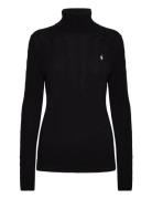 Polo Ralph Lauren Wool-Cashmere Cable Turtleneck Sweater Svart