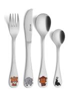 Sola Children Cutlery Set, Jungle Animals 4-P Multi/patterned