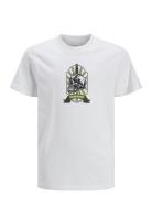 Jack & J S Jorseven Skull Tee Ss Crew Neck Sn Jnr Vit