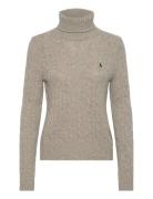 Polo Ralph Lauren Wool-Cashmere Cable Turtleneck Sweater Grå