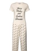 Juicy Couture Juicy Wishes Shortsleeve Pyjama Set Almond Blossom Kräm