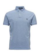 Polo Ralph Lauren Custom Slim Fit Mesh Polo Shirt Blå