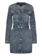 Tommy Jeans Long Sleeve Belted Dress Ai6133 Blå