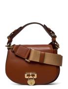 Lauren Ralph Lauren Leather Medium Tanner Crossbody Bag Brun