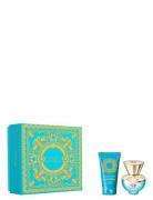 Versace Fragrance Gift Set Dylan Turquoise Pour Femme Edt + Body Lotio...