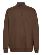 Polo Ralph Lauren Luxury Jersey Quarter-Zip Pullover Brun