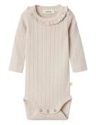 Lil'Atelier Nbfrachel Nis Ls Slim Body Lil Noos Beige