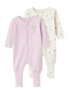 Name It Nbfnightsuit 2P Zip Ff Jet Dot Noos Rosa