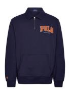 Polo Ralph Lauren The Rl Fleece Logo Collared Sweatshirt Marinblå