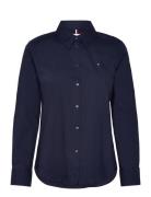 Tommy Hilfiger Nos Stretch Regular Ls Shirt Marinblå