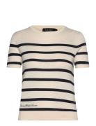 Lauren Ralph Lauren Striped Short-Sleeve Sweater Kräm