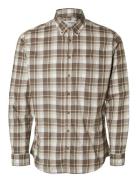 Selected Homme Slhslim-Dan Flannel Shirt Ls O Brun