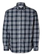 Selected Homme Slhslimowen-Brushed Shirt Ls D Marinblå