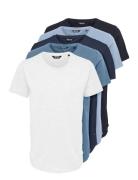 ONLY & SONS Onsmatt Longy Ss Tee 5-Pack Vit