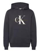 Calvin Klein Jeans Seasonal Monologo Regular Hoodie Svart