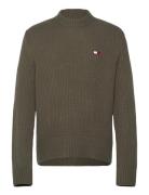 Tommy Jeans Tjm Reg Badge Textured Cneck Ext Khaki Green