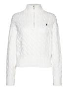 Polo Ralph Lauren Cable-Knit Cotton Quarter-Zip Sweater Vit