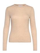 Mango Slim-Fit Long Sleeved T-Shirt Beige