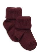 Mp Denmark Wool Rib Baby Socks Brun