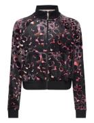 Juicy Couture Velour Leopard Print Zip Thru Svart