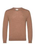 GANT Extrafine Merino Wool C-Neck Brun