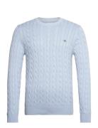 GANT Cotton Cable C-Neck Blå