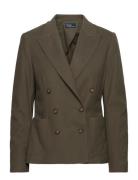 Polo Ralph Lauren Knit Double-Breasted Blazer Khaki Green