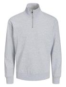 Jack & J S Jjebradley Sweat Half Zip Noos Grå