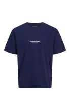 Jack & J S Jorvesterbro Tee Ss Crew Neck Noos Jnr Marinblå