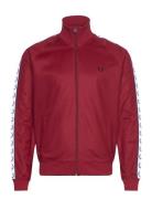 Fred Perry Taped Track Jacket Burgundy