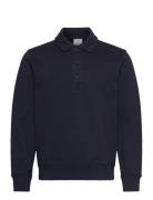 Mango Brushed Polo Sweatshirt Regular Fit Marinblå