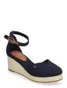 Tommy Hilfiger Flag Closed Toe Mid Wedge Espad Marinblå