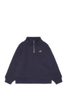 GANT Shield Half Zip Sweat Blå