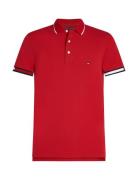 Tommy Hilfiger Flag Cuff Slim Fit Polo Röd