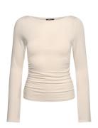 Gina Tricot Soft Touch Boatneck Top Beige