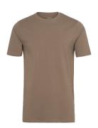 Lindbergh Mens Stretch Crew Neck Tee S/S Brun