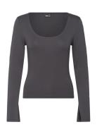 Gina Tricot Soft Touch Jersey Top Grå