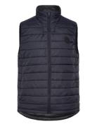 Lindbergh Light Weight Quilted Waistcoat Marinblå