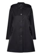 Lauren Ralph Lauren Hooded Cotton-Blend Balmacaan Coat Svart