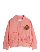 Mini Rodini Flundra Nylon Baseball Jacket Emb Rosa