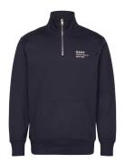 GANT Small Graphic Half Zip Sweat Marinblå