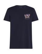 Tommy Hilfiger Hilfiger Colour Crest Tee Marinblå