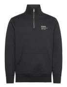 GANT Small Graphic Half Zip Sweat Svart