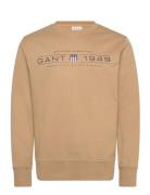 GANT Graphic C-Neck Sweat Beige