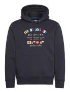 GANT Graphic Sweat Hoodie Marinblå