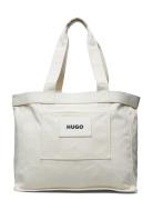 HUGO Becky Tote-Canvas Vit