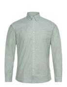 Lindbergh Yarn Dyed Oxford Superflex Shirt L/ Grön