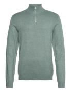 Lindbergh Ecovero Half Zip L/S Knit Grön